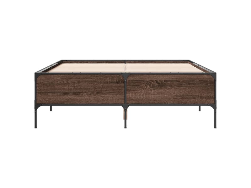  Lit double- lit adulte -  cadre de lit sans matelas chêne marron 120x190 cm  - Conforama C