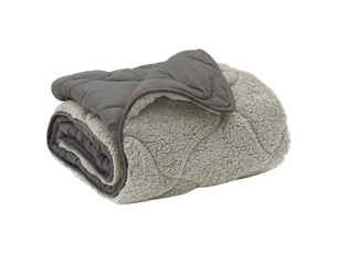 Duvet - couette complet toute l'année matelassé gris clair 200 x 220 cm