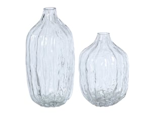Lot de 2 vases en verre rurik 25cm transparent