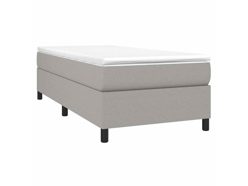  Lit simple- lit adulte -  cadre de lit à lattes gris clair 80x200 cm tissu  - Conforama B