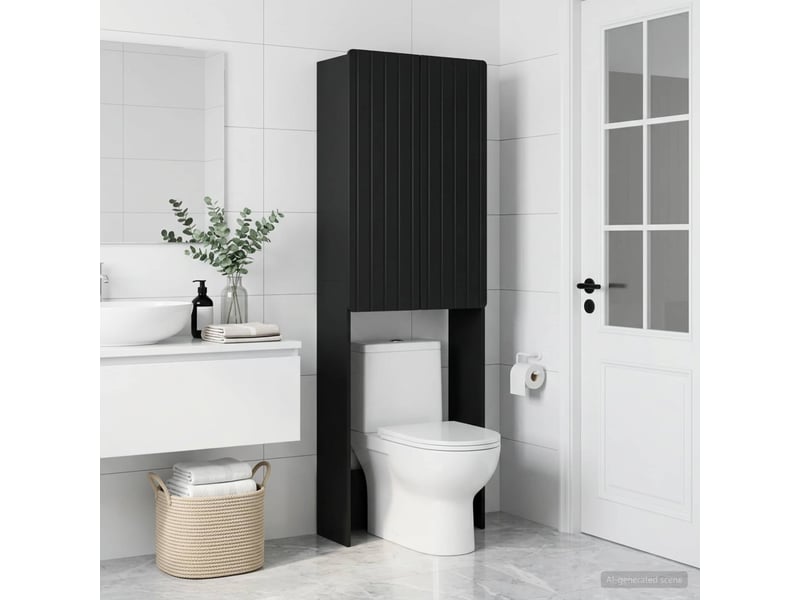 Armoire de toilette, meuble de toilette zwolle noir 66x25.5x190 cm - Conforama C