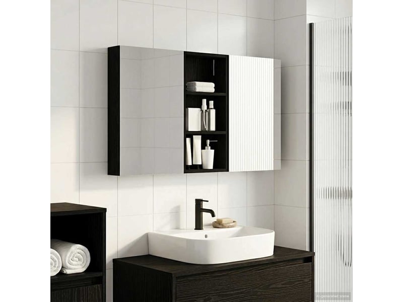  Ensemble de meubles de salle de bain 3 pcs 110x10.5x60.5 cm shl2514  - Conforama D