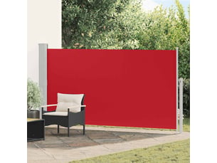 Auvent latéral rétractable, store latéral de patio 170x300 cm rouge