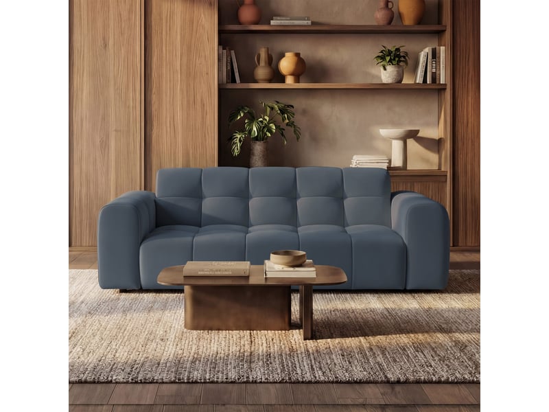  Selsey boloon - canapé - 210 cm - velours bleu clair Boloon - Conforama B