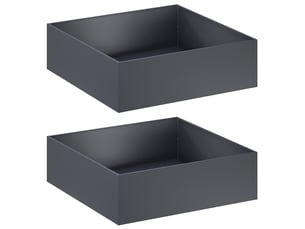 Jardinière - cache-pot de jardin 2 pcs anthracite 80 x 80 x 30 cm