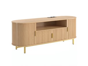 Meuble tv coloris beige <strong>HOMCOM</strong> <strong></strong>
