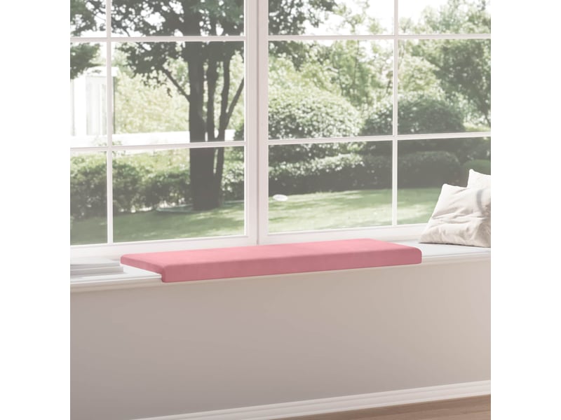  Coussin de banc, coussin d'assise, coussin de canapé velours rose profondeur 35 cm cf53914  - Conforama D