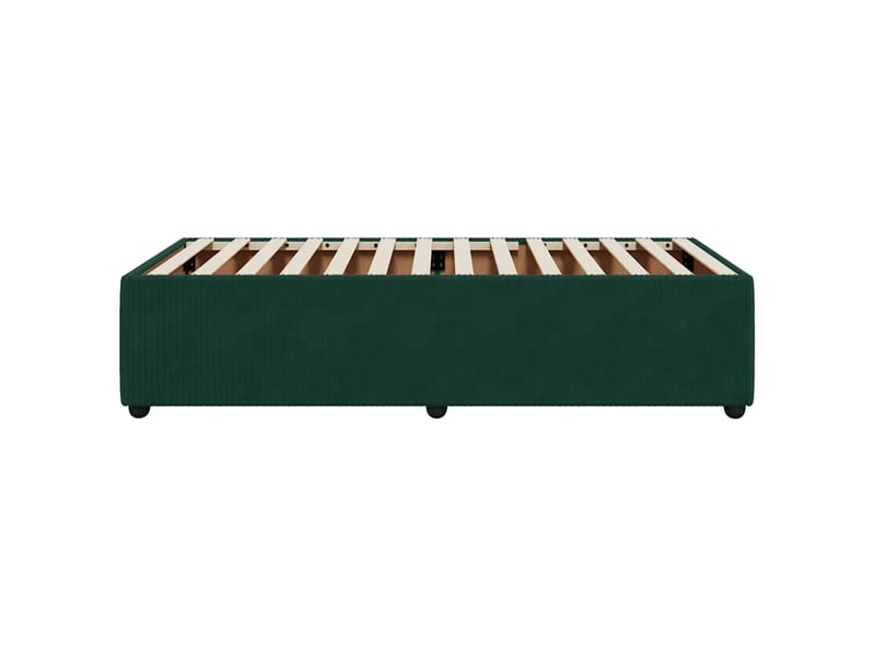  Lit simple- lit adulte -  cadre de lit sans matelas vert foncé 100x200 cm velours  - Conforama D