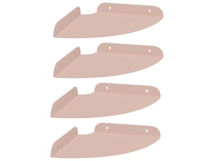 Lot de 4 étagères flottantes d'angle, étagères murales rose 18 x 18 x 2 cm cf41676