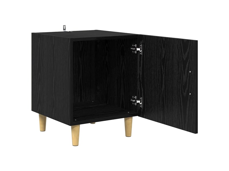 Table de chevet - cabinet de chevet - table de nuit chêne noir 40 x 40 x 50 cm bois d'ingénierie - Conforama D