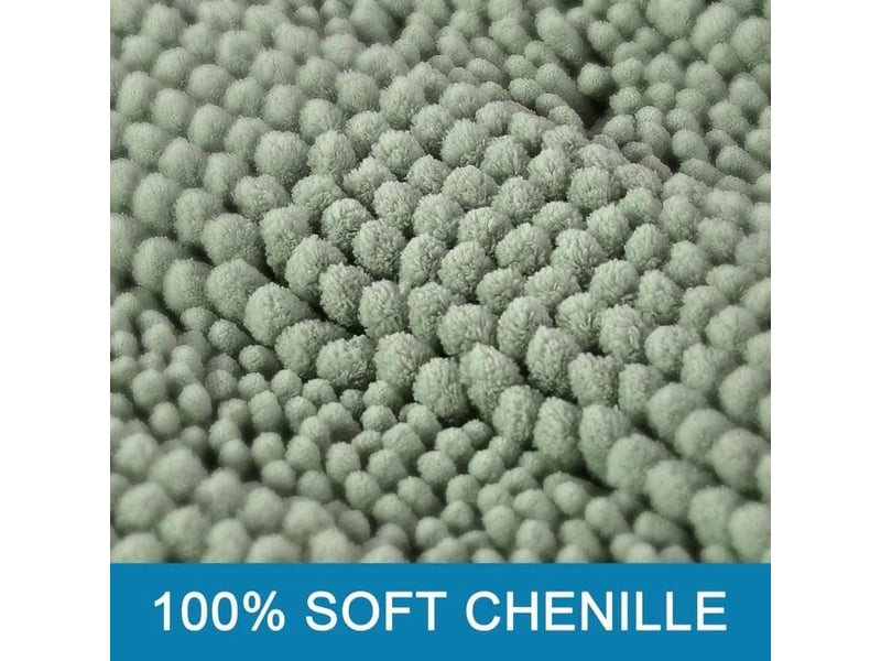  Lot de 2 tapis de bain en chenille absorbants - 50 x 80 + 43 x 61  - Conforama B