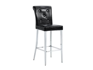 tabouret de bar  <strong>STILVORA</strong>  - noir hauteur d'assise 75 cm vendu Par paire
