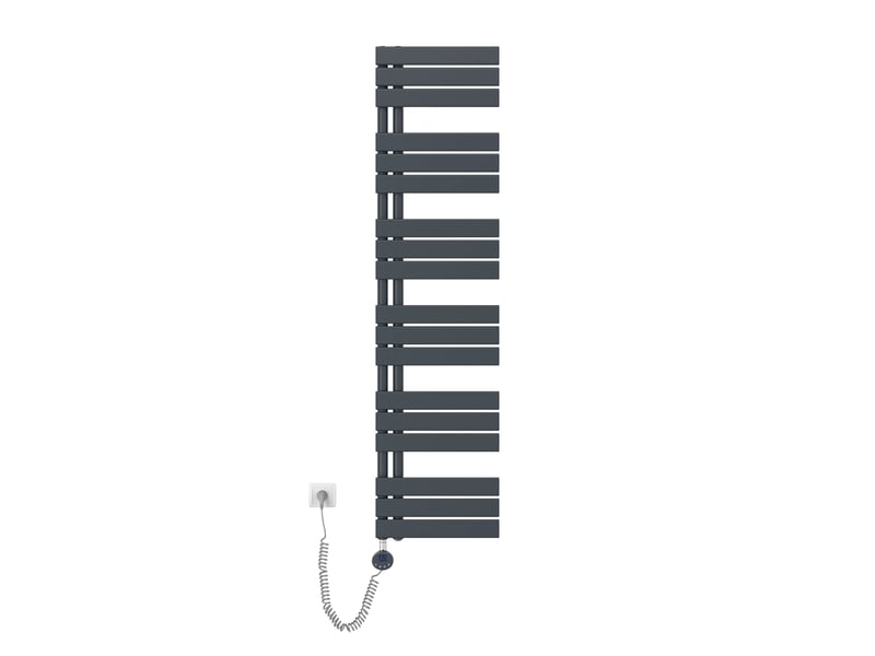  Emke radiateur sèche-serviettes électrique 1599x400 mm, gris anthracite 800w, wifi, modes intelligents, ipx4  - Conforama A