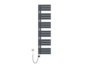 Emke radiateur sèche-serviettes électrique 1599x400 mm, gris anthracite 800w, wifi, modes intelligents, ipx4