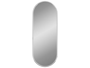Miroir ovale à fixer coloris argenté <strong></strong>  <strong></strong> - 40 cm x 15 cm