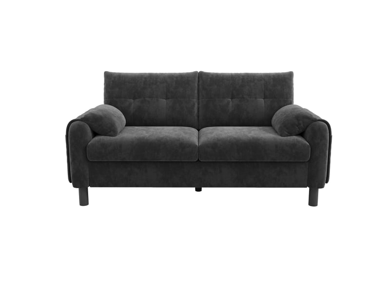  Canapé 2 places modenvie en chenille gris 158 x 80 x 88,5 cm avec poches latérales  - Conforama A