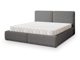 Lit coffre 140x200 cm MASSENO   coloris gris