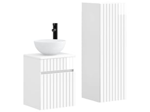 Ensemble de mobilier de salle de bain 2 pcs blanc brillant shl6479