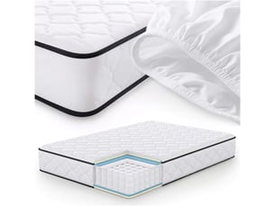 Matelas 140x200 cm AKORD Ressorts ensachés + mousse soutien Medium épaisseur 24 cm
