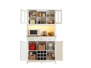 Buffet 4 porte(s)  3 tiroir(s) SOGEU  - 100 cm coloris bicolore 
