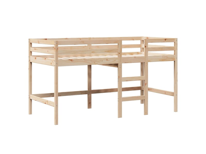  Lit simple- lit adulte -  lit haut sans matelas 90x190 cm bois de pin massif  - Conforama D