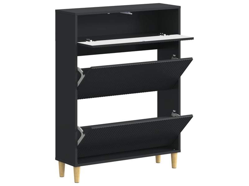  Meuble à chaussure, cabinet à chaussures arnhem 78x24x103 cm bois d'ingénierie shl3722  - Conforama C