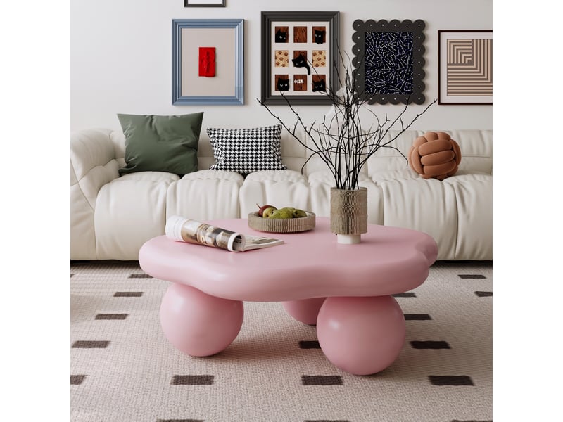 Table basse ronde 79 x 79 cm en mdf et métal - Conforama R