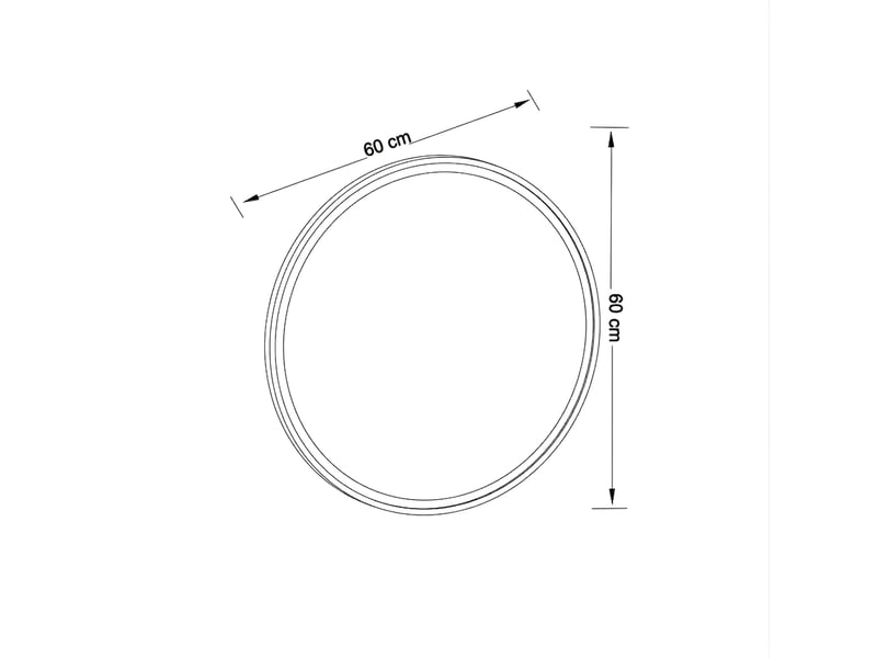  Miroir de salle de bain rond led 60 cm, argenté, mural, anti-buée, 3 températures de couleur  - Conforama C