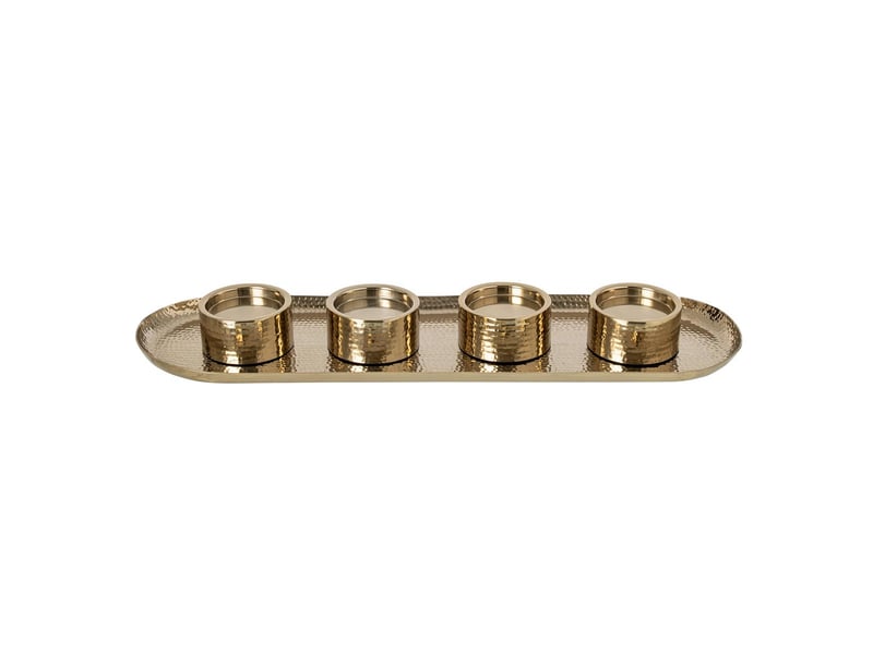  Chandelier plateau en métal amaru 66cm doré  - Conforama A