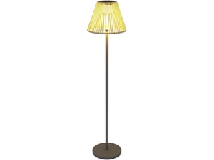 Lampe solaire d'extérieur 33x135 cm à capteur lumineux métal gris