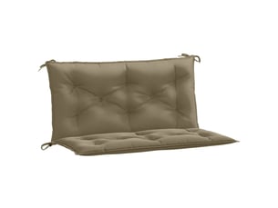Lot de 2 coussins de banc de jardin, coussins d'assise taupe mélangé tissu cf58697