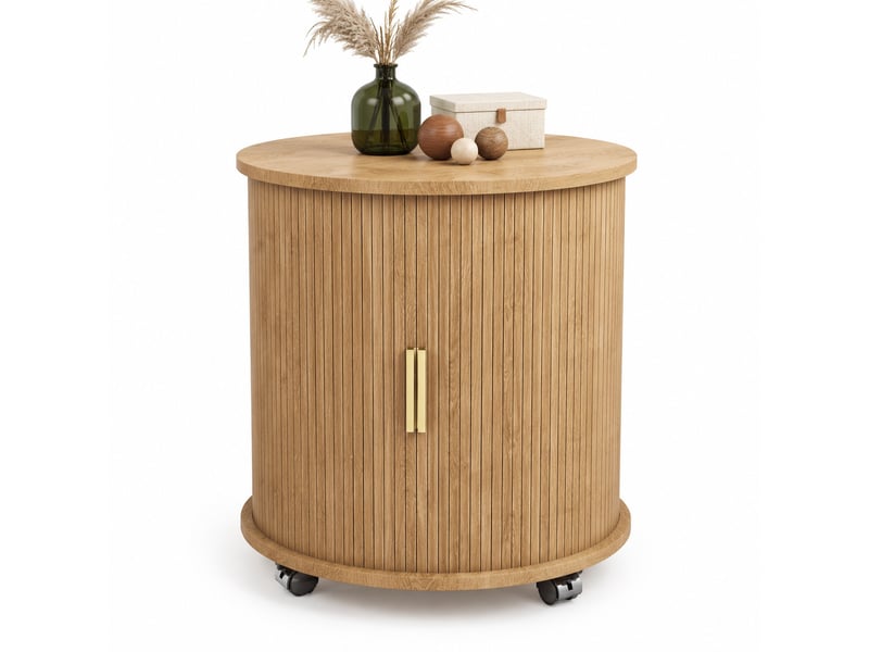 Table de chevet,60x60x60 cm,prise, usb et rangement,mdf,effet chêne - Conforama A