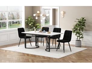 Ensemble table rectangulaire 4 chaise(s) <strong>REDOM</strong> <strong></strong>