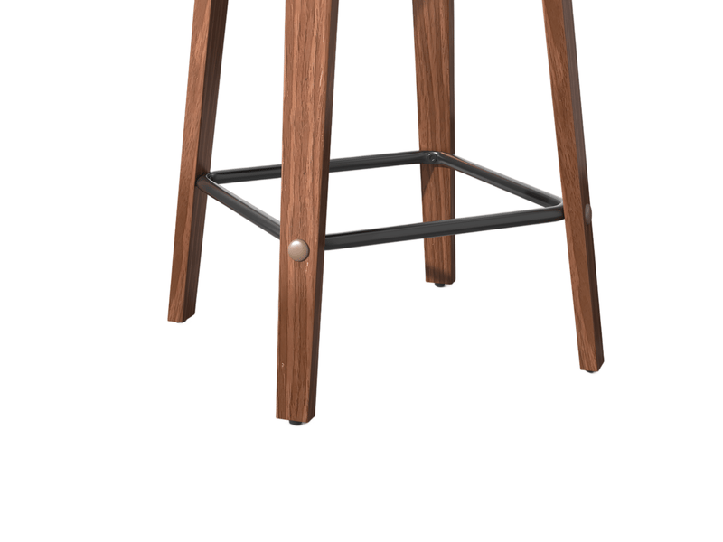  Lot de 2 tabourets de bar pivotants,44x49x94 cm,pu,brun noyer  - Conforama E