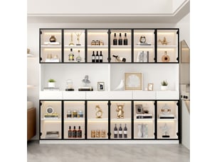 Vitrine coloris blanc <strong>MERAX</strong> <strong>vitrine blanc</strong> - 240 cmx200 cm