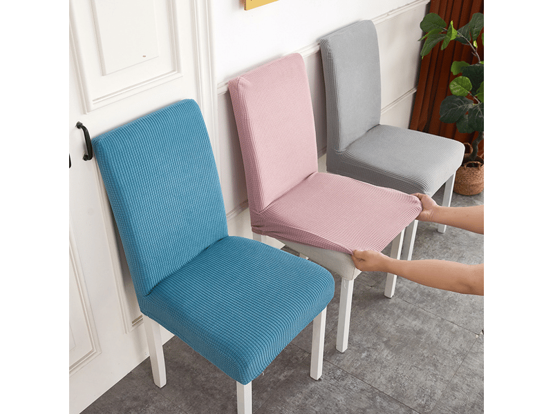  Housse de chaise monobloc en jacquard élastique, en spandex élastique, noire XLH-ZLS-009291ZLS - Conforama C