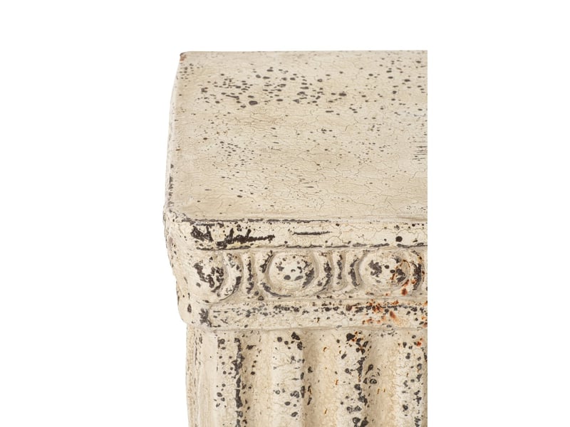  Sellette colonne antique oskar 75cm blanc cassé  - Conforama C