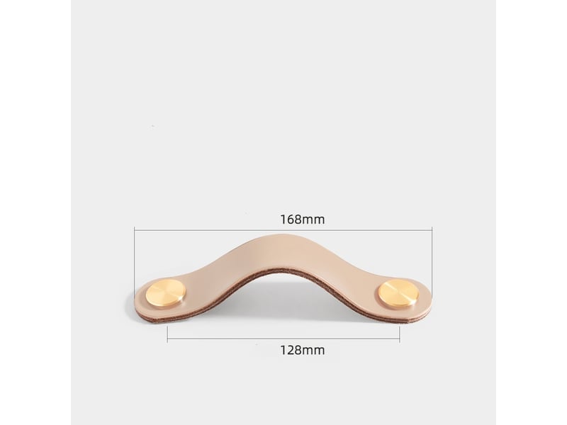  Poignées de meuble en cuir – lot de 4, entraxe 128mm  - Conforama B