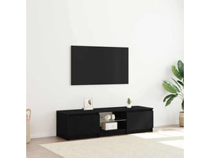 Meuble tv coloris noir 140 cm <strong></strong> <strong></strong>