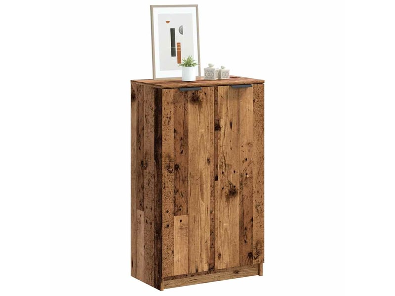  Armoire à chaussures | meuble à chaussures vieux bois 59x35x100,5cm bois d'ingénierie  - Conforama B