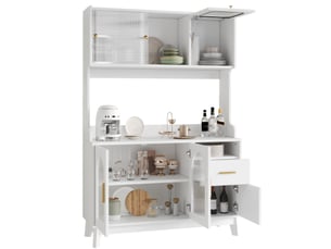 Buffet 5 porte(s) 1 tiroir(s) <strong>WISHDOR</strong> <strong></strong> - 120 cm coloris blanc