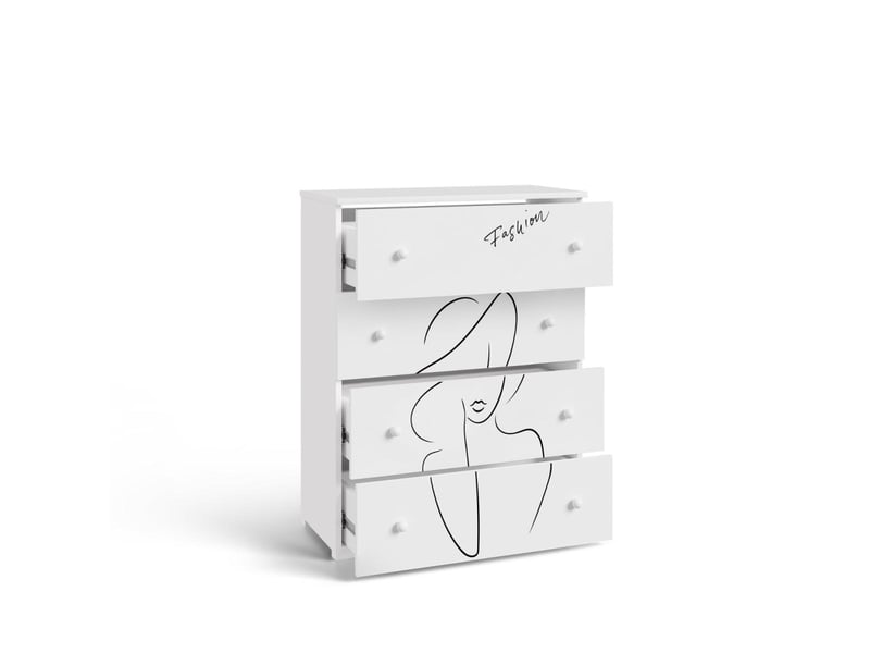  Commode enfant emily fashion - blanc, thème mode EMILY/B/NPL/FASHION - Conforama A