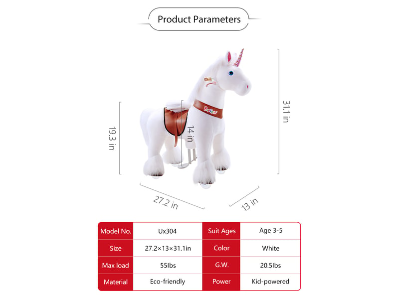 Ponycycle licorne blanche à monter petit modèle pour 3 à 5 ans Ux304 - Conforama D