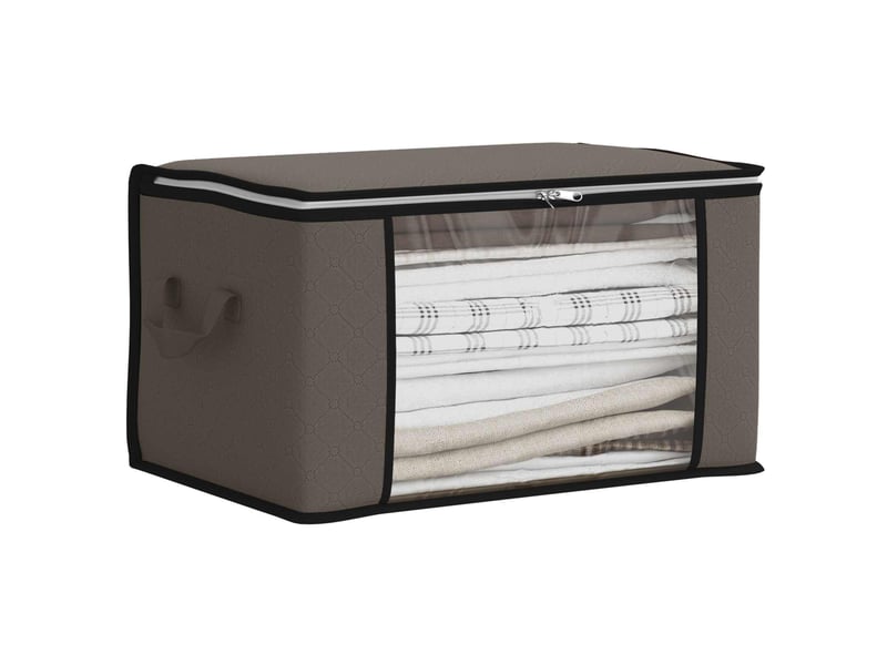 Boîte de rangement avec fenêtre latérale transparente 2 pcs gris shl83668 - Conforama C