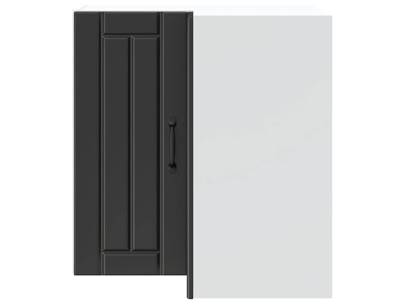 Armoire d'angle murale de cuisine lucca noir bois d'ingénierie - Conforama D