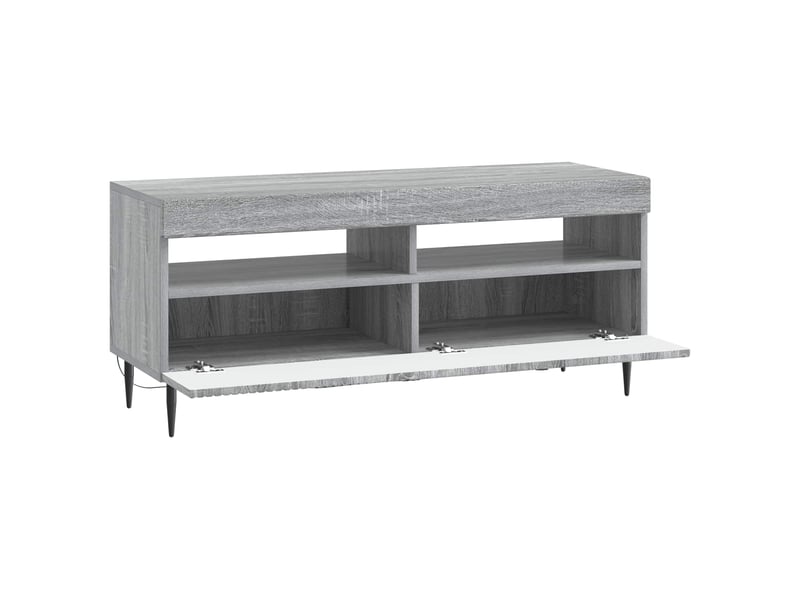  Meuble tv - banc tv - meuble de rangement led sonoma gris bois d'ingénierie  - Conforama E