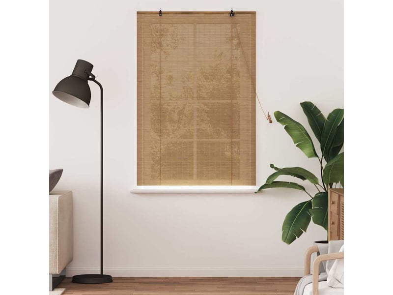 Store enrouleur - rideau enrouleur marron 120 x 160 cm bambou - Conforama C