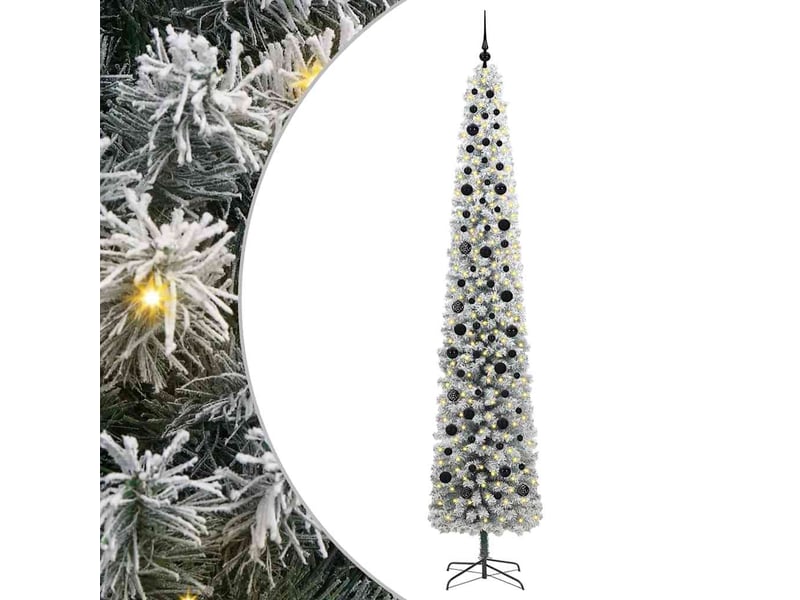  Sapin de noël artificiel, arbre de noël vert 270 cm pvc et acier et plastique shl7333  - Conforama A