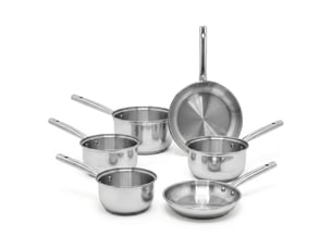 Lot de 4 casseroles 16182022 cm et poêles en inox 2028 cm fackelmann rhona