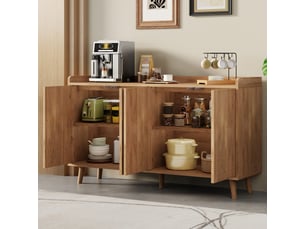Buffet 4 porte(s)  0 tiroir(s) <strong></strong> <strong>Fay Lum</strong> - 140 cm coloris naturel 